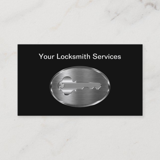 Carte De Visite Clair Locksmith Nouveau Moderne (Devant)