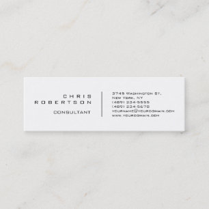 Carte de visite clair simple blanc maigre moderne