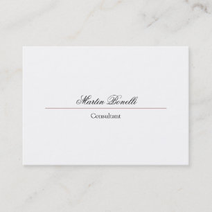 Carte De Visite Clair simple classique blanc