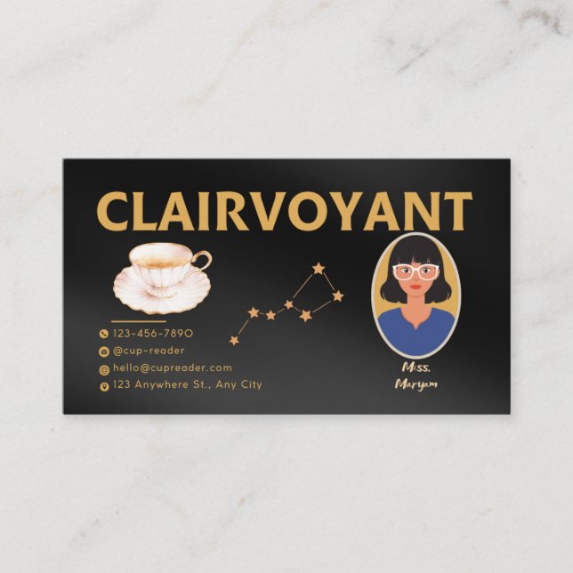 Carte De Visite clairvoyant (Devant)