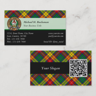 Carte De Visite Clan Buchanan Tartan