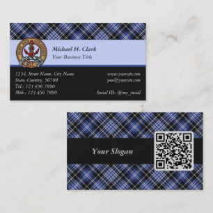 Carte De Visite Clan Clark Tartan