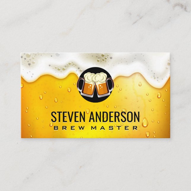 Carte De Visite Clanchement de grenades | Froth de bière (Devant)