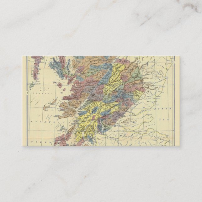 Carte De Visite Clans Of Scotland Historical Map Locations Des Cla (Devant)