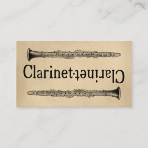 Carte De Visite Clarinet Vintage