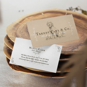 Carte De Visite Classé Boutique Style Animaux Salon Goldendoodle C