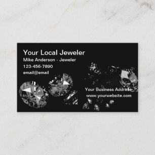 Carte De Visite Classé Glitzy Jeweler Diamonds thème
