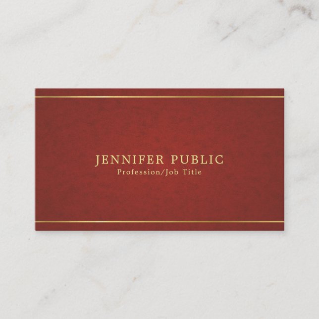 Carte De Visite Classé professionnel finition en perle ordinaire L (Devant)