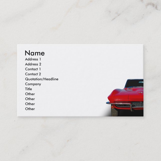Carte De Visite Classic (Devant)
