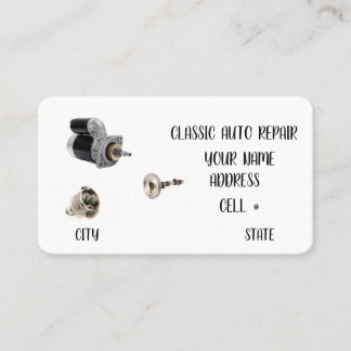 Carte De Visite Classic Auto Repair Business Card