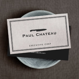 Carte De Visite Classic Chef Chef Cuisine Logo Restauration