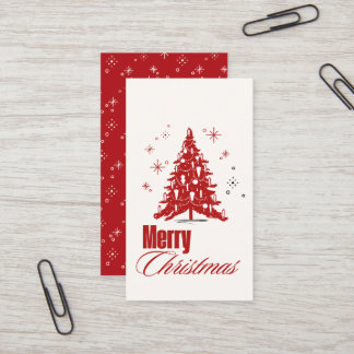 Carte De Visite Classic Christmas Gift Tag for Holiday Wrapping