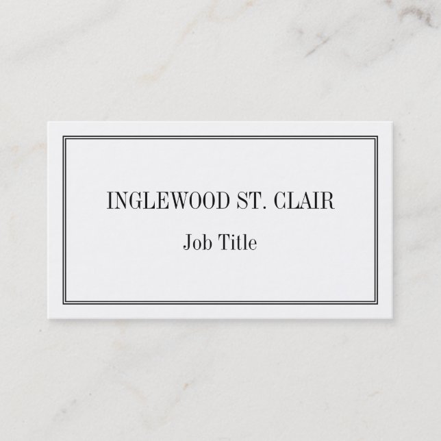 Carte De Visite Classic, Traditional, Professional Business Card (Devant)