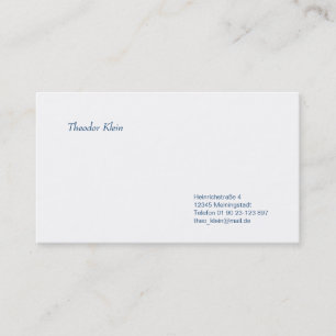 Carte de visite classique