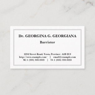 Carte de visite classique, ancien