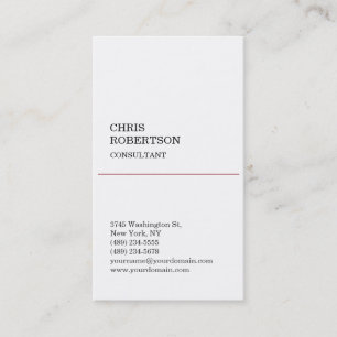 Carte de visite classique blanc