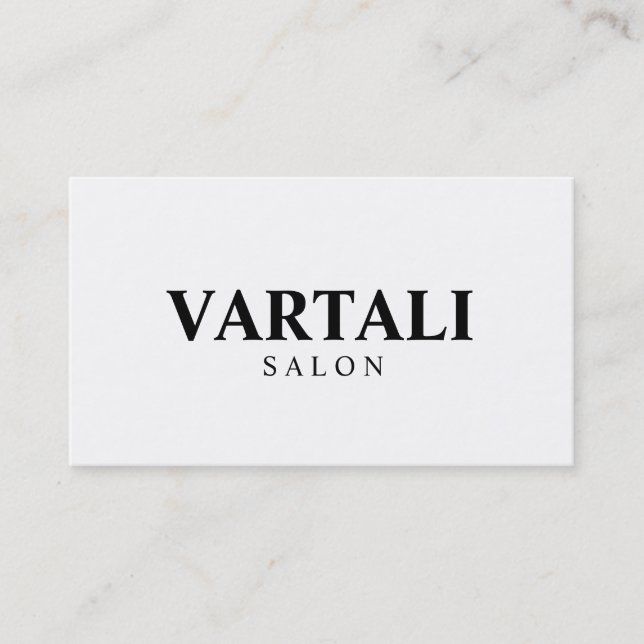 Carte de visite classique blanc simple (Devant)