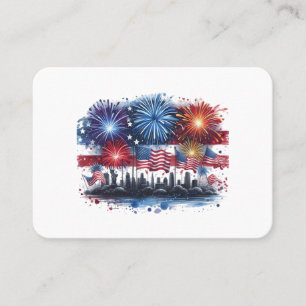 Carte De Visite Classique de feux d'artifice de vacances