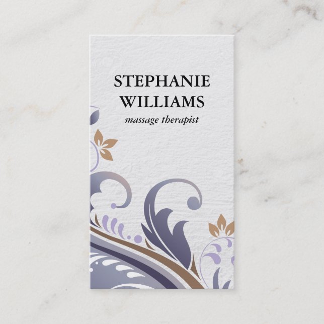 Carte De Visite Classique floral / Blanc (Devant)