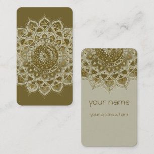 Carte De Visite Classique Mandala Inde Style 4