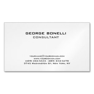 Carte de visite classique noir et blanc contempora
