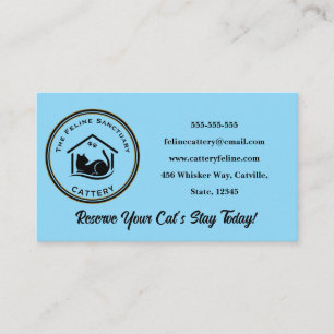 Carte de visite classique pour élevage de chats pe