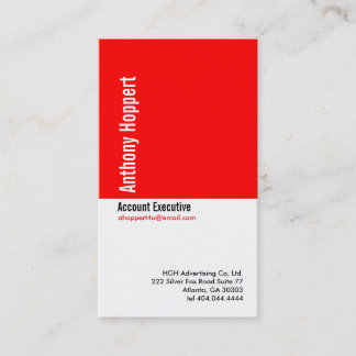 Carte de visite classique Red Divider 2