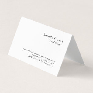 Carte De Visite Classique Traditionnel Simple Noir Blanc Minimalis