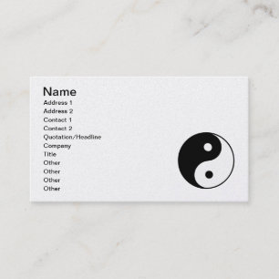 Carte De Visite Classique Yin Yang