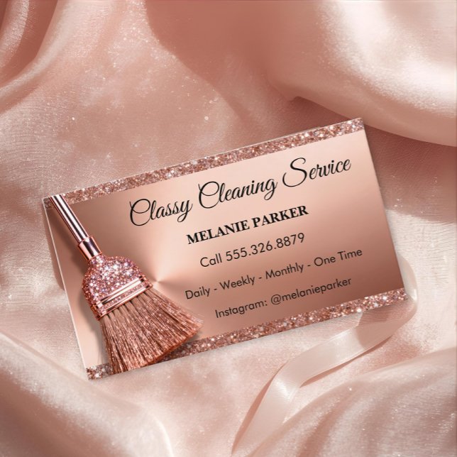 Carte De Visite Classy Cleaning Services (Créateur téléchargé)
