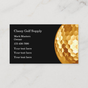 Carte De Visite Classy Golf Thème Moderne