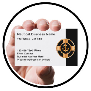 Carte De Visite Classy Nautical Theme Bateau Ancre
