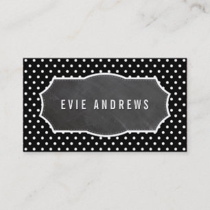 Carte De Visite CLASSY poka point motif panneau noir