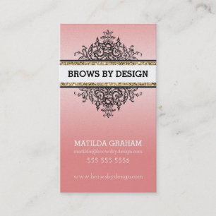 Carte De Visite CLASSY VINTAGE beau renaissance élégant corail