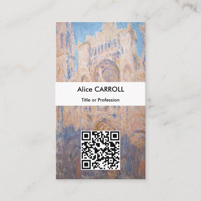 Carte De Visite Claude Monet - Cathédrale de Rouen au coucher du s (Devant)