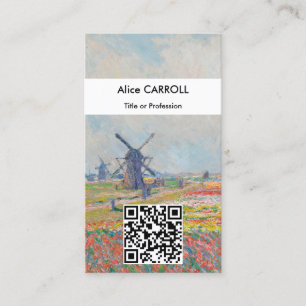 Carte De Visite Claude Monet - Champs Tulip, La Haye - Code QR