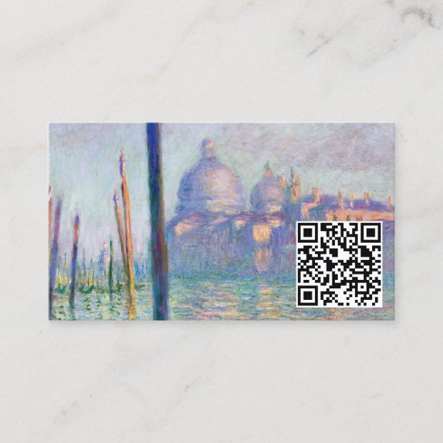 Carte De Visite Claude Monet - Grand Canal, Venise - Code QR (Devant)