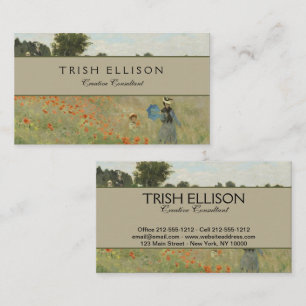 Carte De Visite Claude Monet Le Champ de coquelicots près d'Argent