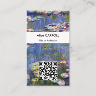 Carte De Visite Claude Monet - Lys d'eau / Nympheas - Code QR