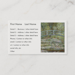 Carte De Visite Claude Monet Water Lily Pond (pont japonais)