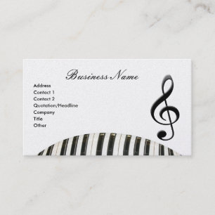 Carte De Visite Clavier de G-Clef et de piano