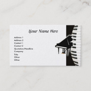 Carte De Visite Clavier de piano