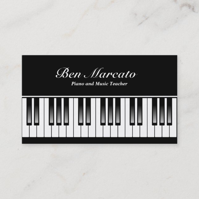Carte De Visite Clavier de piano (Devant)