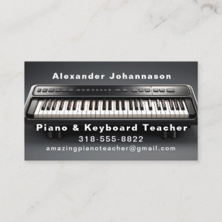 Carte De Visite Clavier de piano réaliste Extraordinaire