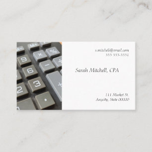 Carte De Visite Clavier et fondu de la calculatrice