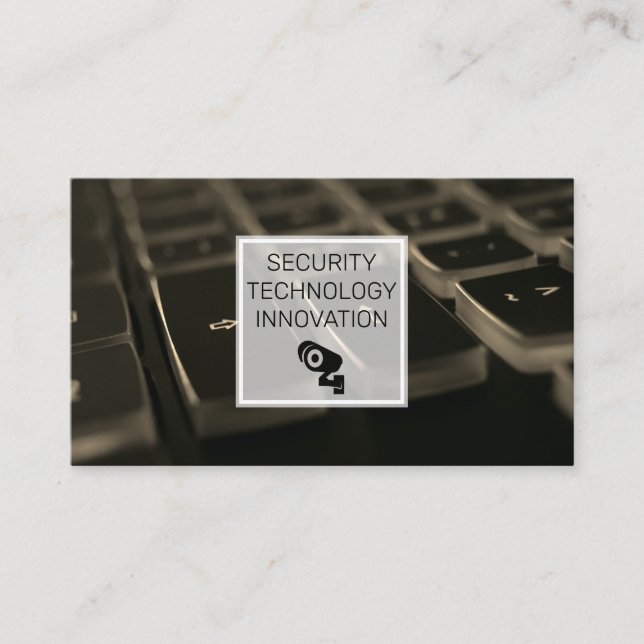 Carte De Visite Clavier | Icône Caméra de sécurité (Devant)