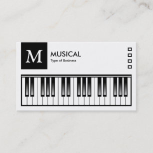 Carte De Visite Clavier - Logo et Panneau v2 - Noir