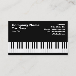 Carte De Visite Clavier pour piano