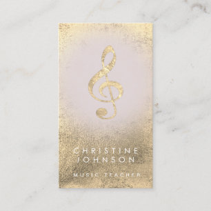 Carte De Visite clé à feuilles d'or simulée