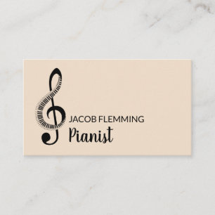 Carte De Visite Clé de table, Clavier professionnel, Pianiste
